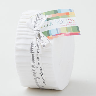 Bella Solids White Jelly Roll