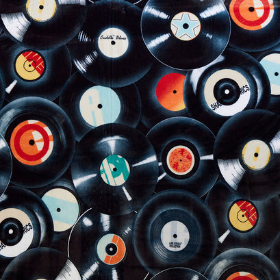 Cuddle® Prints - For the Record Black Digitally Printed Yardage