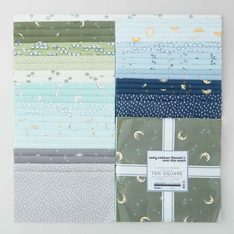 Cozy Cotton Flannels - Over the Moon Glacier Colorstory Ten Squares