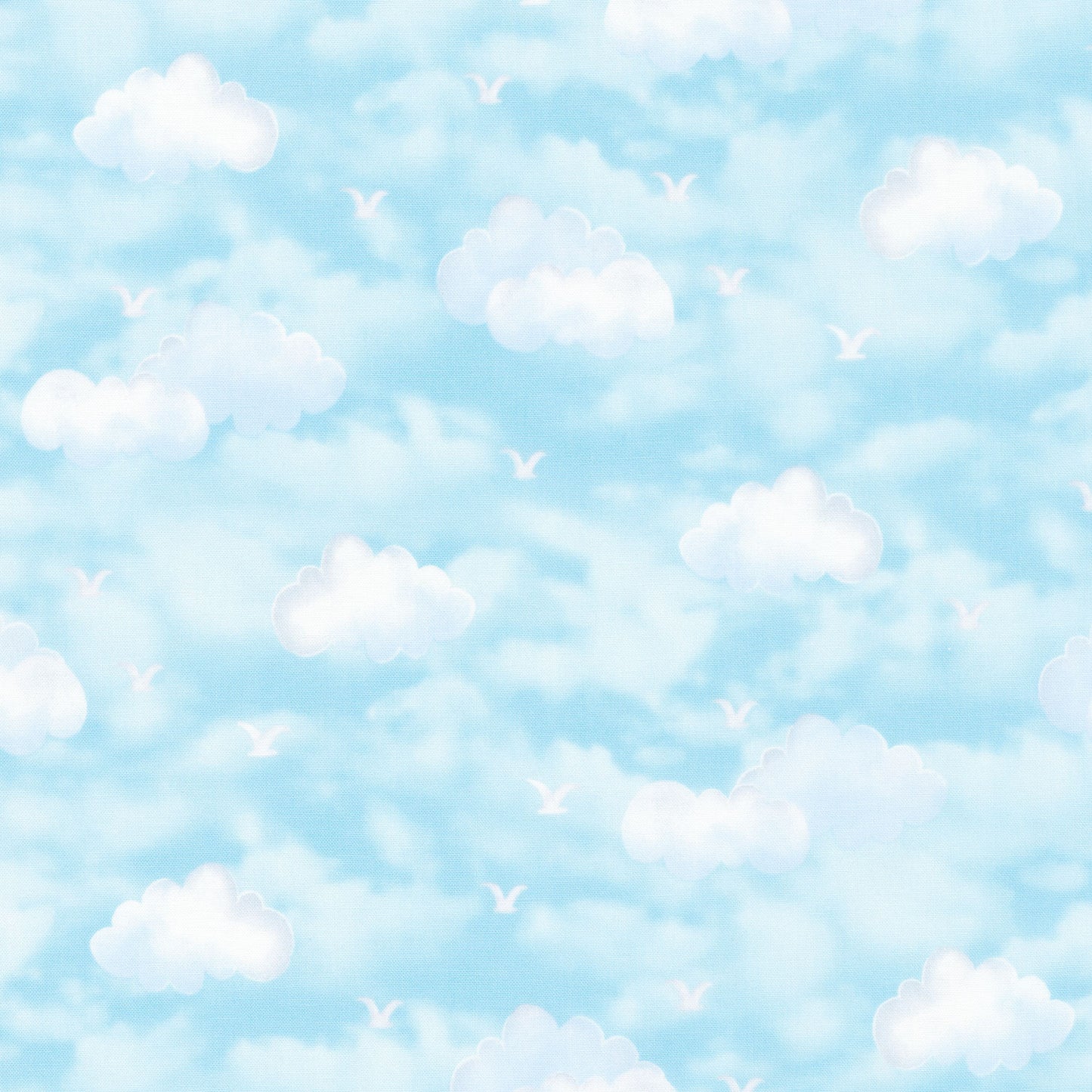 Out to Sea - Clouds Light Blue Yardage Primary Image