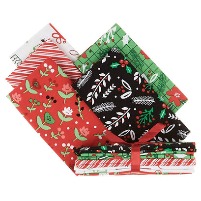Holiday Floral Favorites 5 Piece Fat Quarter