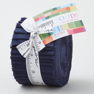 Bella Solids Navy Junior Jelly Roll