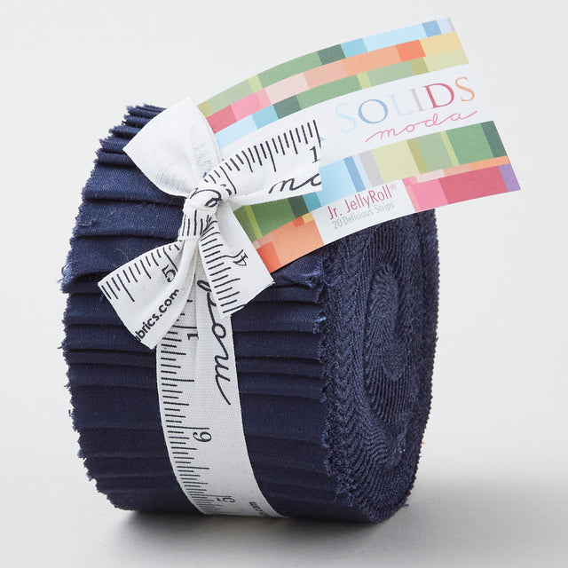 Bella Solids Navy Junior Jelly Roll Primary Image