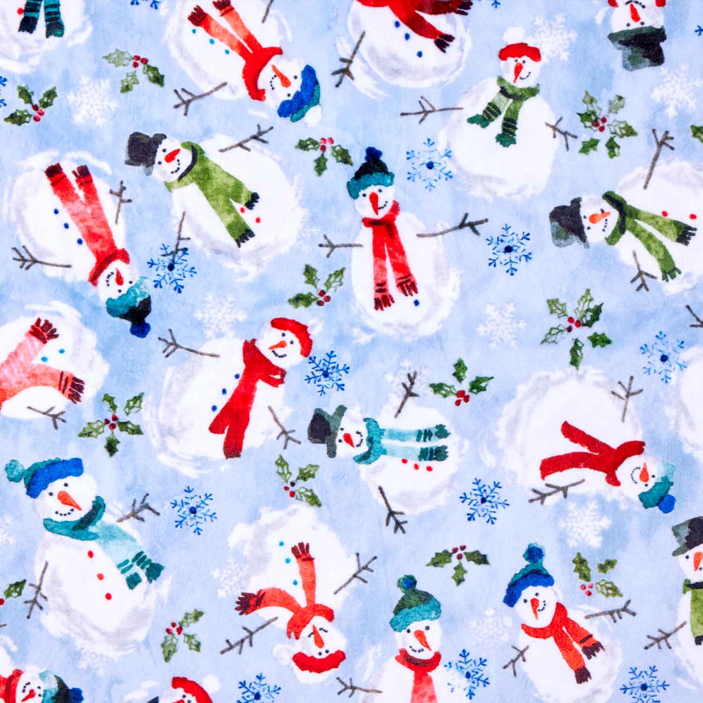 Cuddle® Prints - Frosty Snowmen Snow Digitally Printed Yardage Primary Image