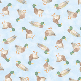 Lakefront - Mallard Toss Sky Blue Yardage