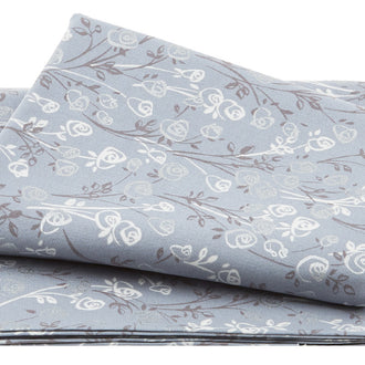 Silverstone: Neutral Dawn - Silver Roses Metallic 2 Yard Cut