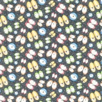 Monster'ocity - Glow in the Dark Eyes Glow Black Yardage