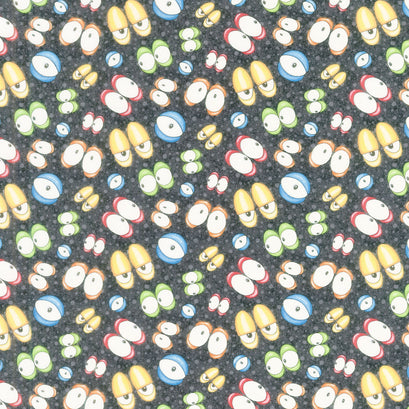 Monster'ocity - Glow in the Dark Eyes Glow Black Yardage