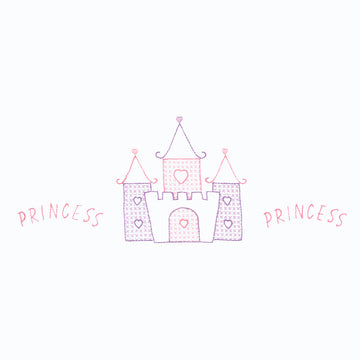 Princess Embroidery Child Pillowcase Alternative View #1
