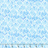 Summer Breeze (In The Beginning) - Leaves Blue Yardage Primary Image