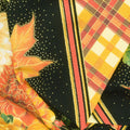 Thankful - Harvest Floral 11" Stripe Autumn Metallic Yardage Alternative View #1
