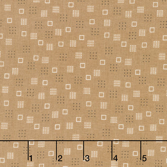 Calico - Squares Chestnut Yardage