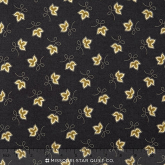 Garden House - Falling Leaves Charcoal Yardage