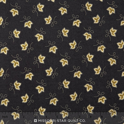 Garden House - Falling Leaves Charcoal Yardage
