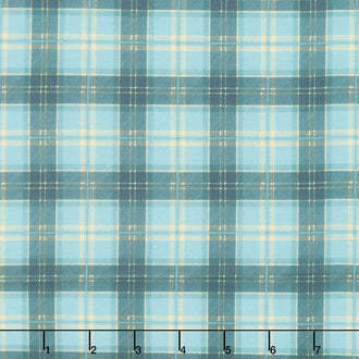 Quiet Reflections Plaid - Blue Shark Yardage