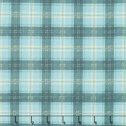 Quiet Reflections Plaid - Blue Shark Yardage