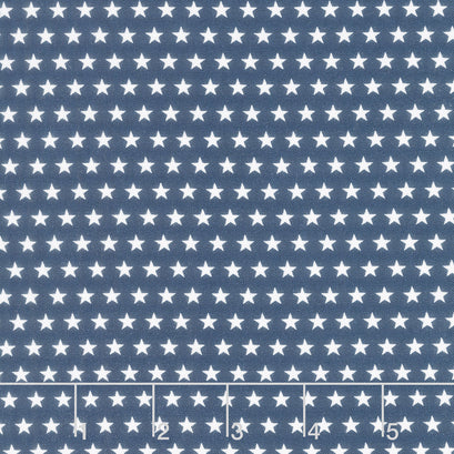 Hearts' Anthem - Stars Blue Yardage