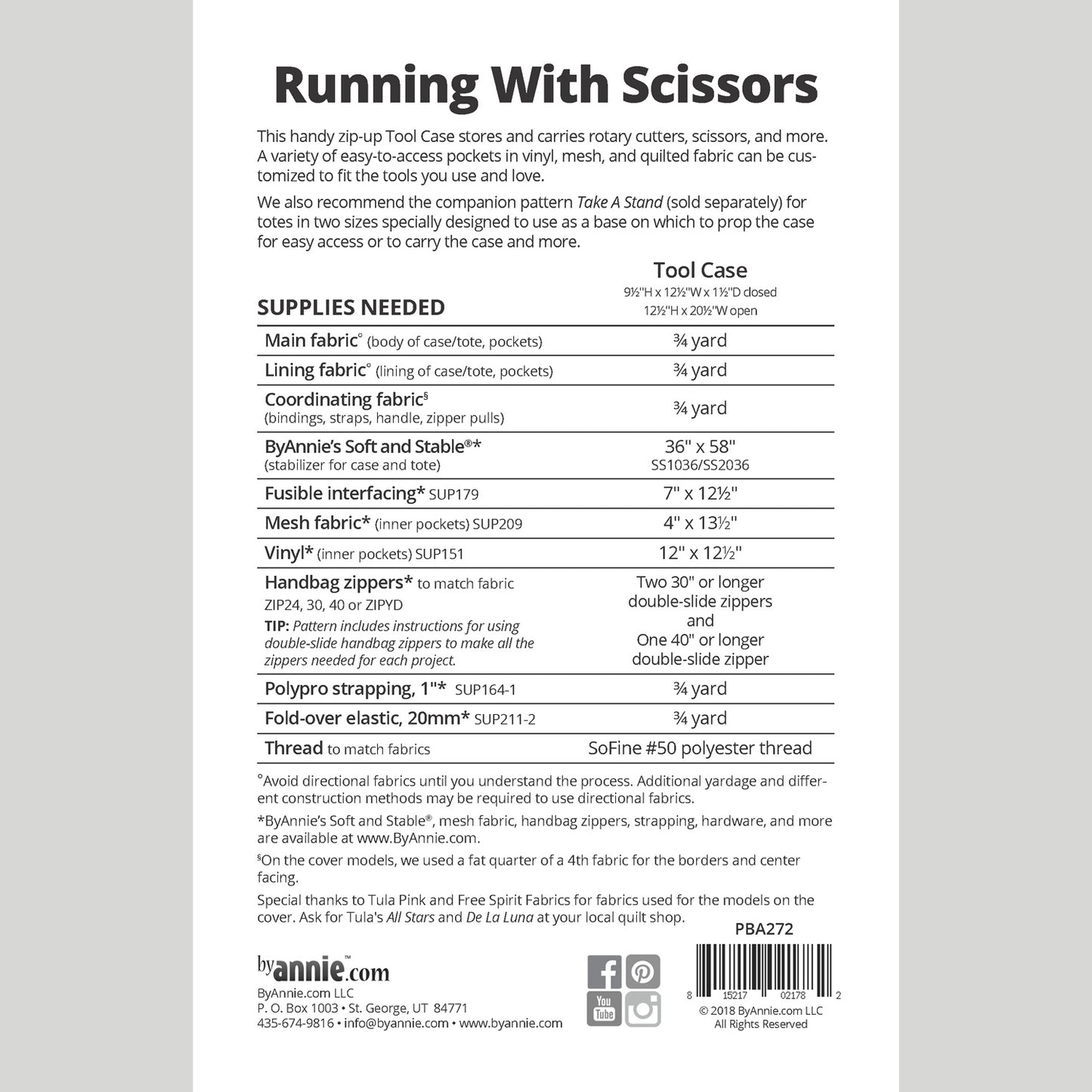Running with Scissors Tool Case Pattern Alternative View #1