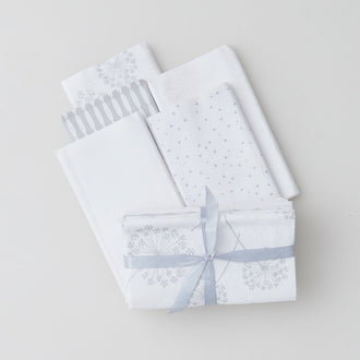 Silver Glitter Favorites 5 Piece Metallic Fat Quarter Bundle