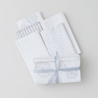 Silver Glitter Favorites 5 Piece Metallic Fat Quarter Bundle