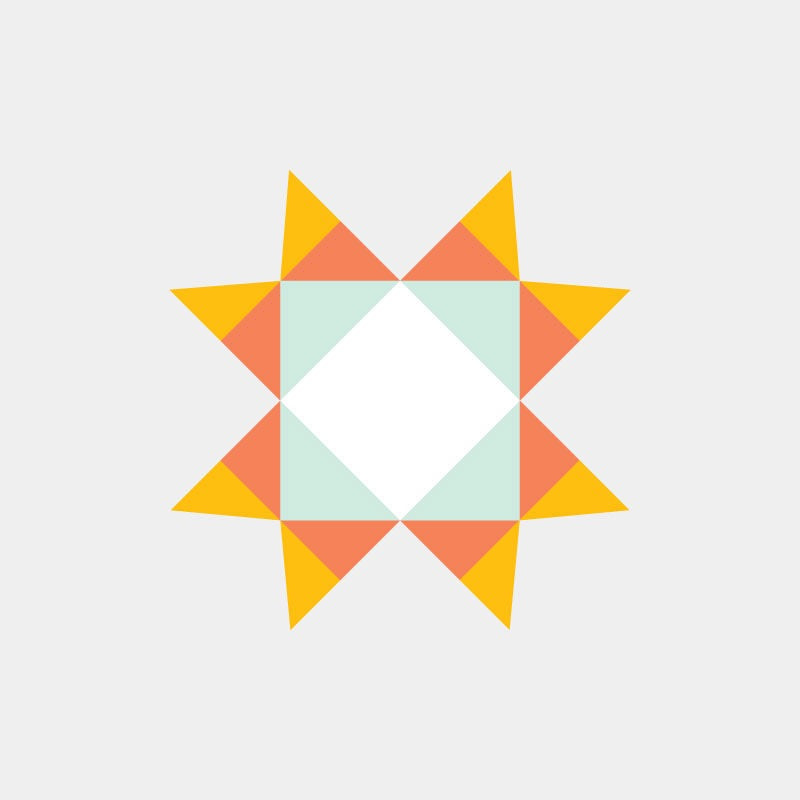 Pumpkin Log Cabin Quilt Alternative View #1