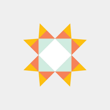 Pumpkin Log Cabin Quilt Alternative View #1