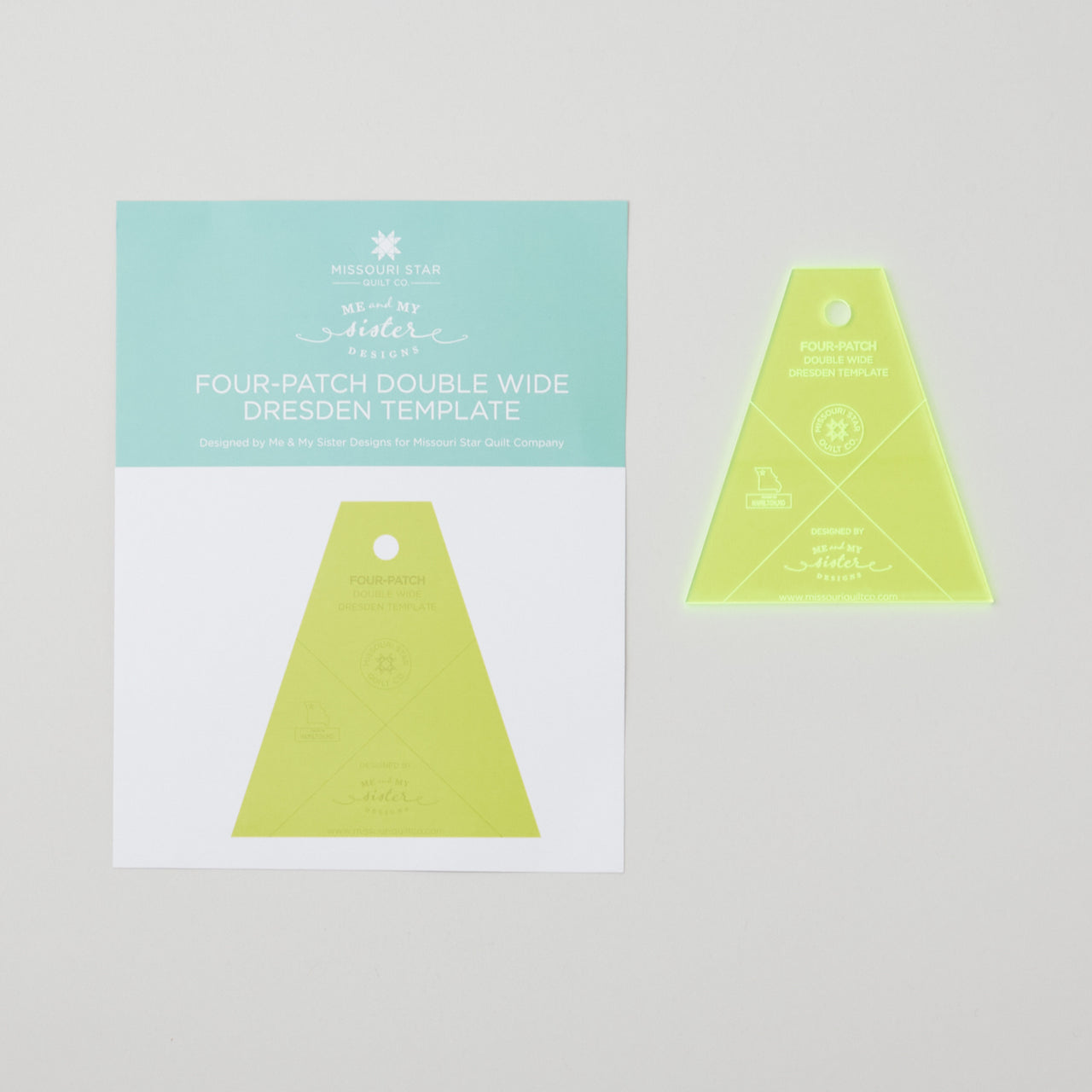 Four-Patch Double Wide Dresden Template & Starburst Pattern Primary Image