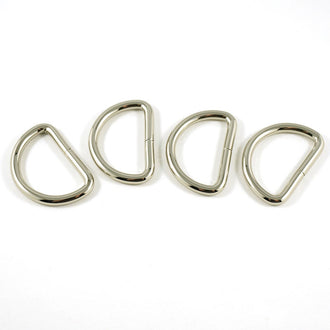 Emmaline 1" D-Rings - Set of Four Nickel