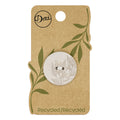 Recycled Hemp 28mm Laser Button - Light Grey Alternative View #1