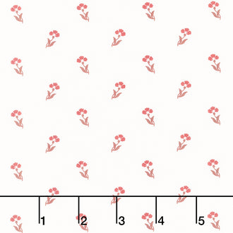 Red and White Gatherings - Carnation Vanilla Yardage