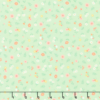 Cuddly Countryside - Flowers Green Yardage