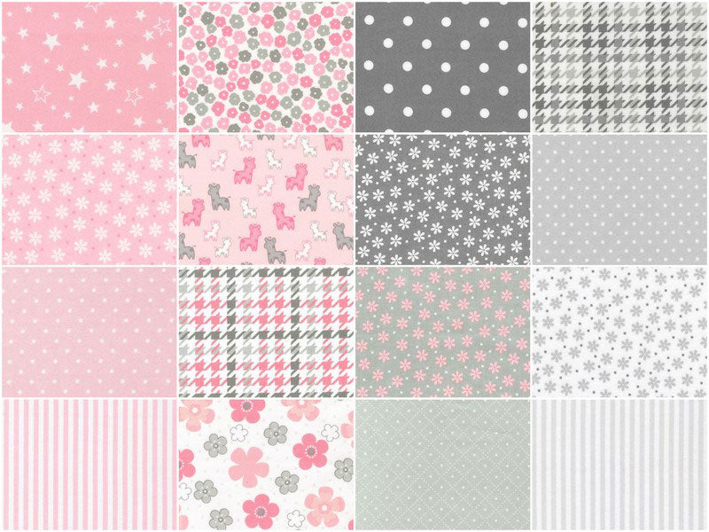 Cozy Cotton Flannels - Pink Petals ColorstoryTen Squares Alternative View #2