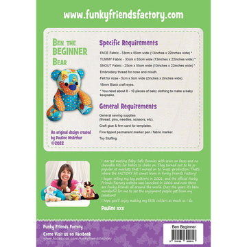 Ben the Beginner Bear Funky Friends Factory Pattern Alternative View #1