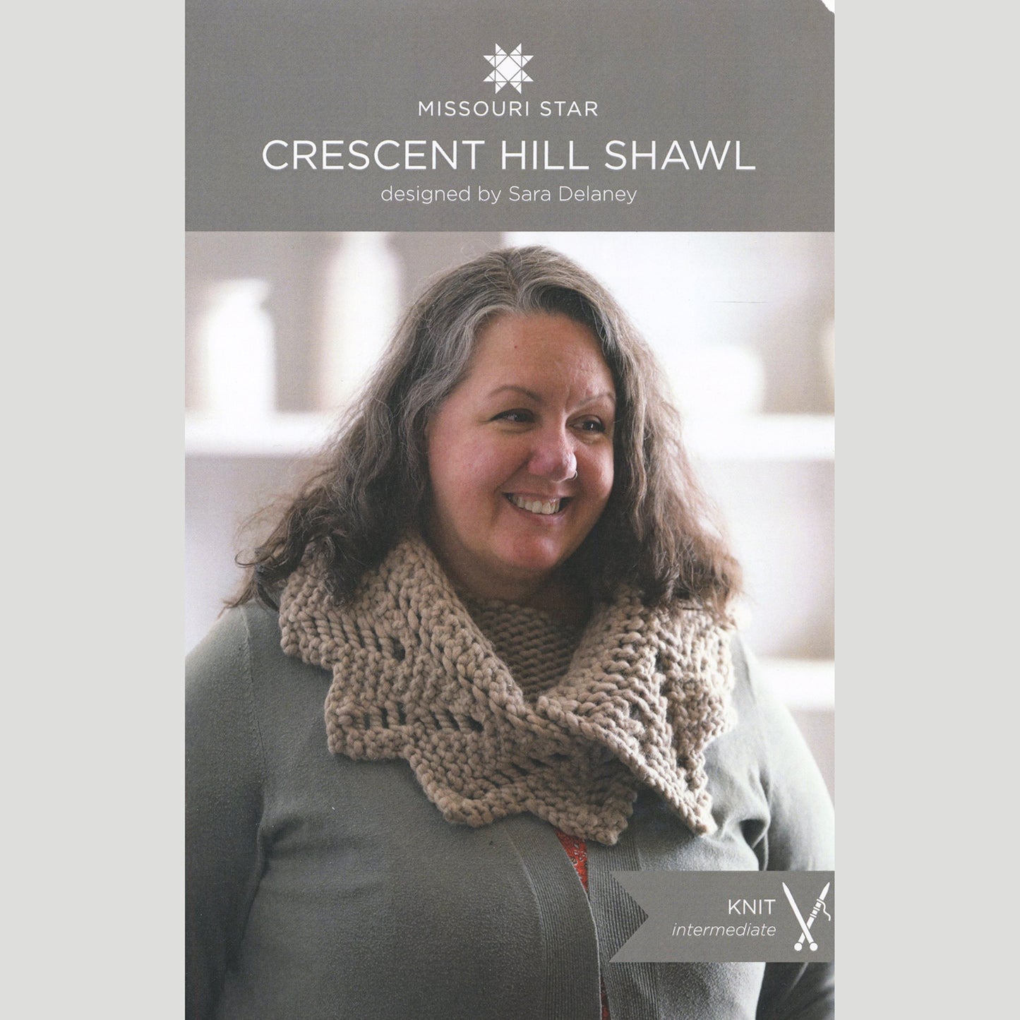 Crescent Hill Shawl Knit Kit - Ecru Alternative View #2