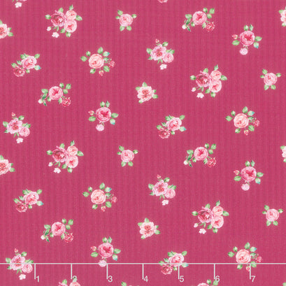 Blush - Mini Floral Spot Magenta Yardage