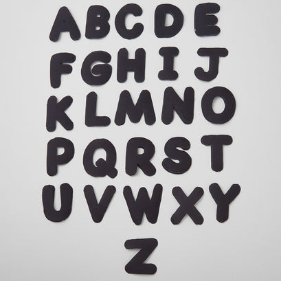 Missouri Star Iron-on Fabric - Black Round Alphabet