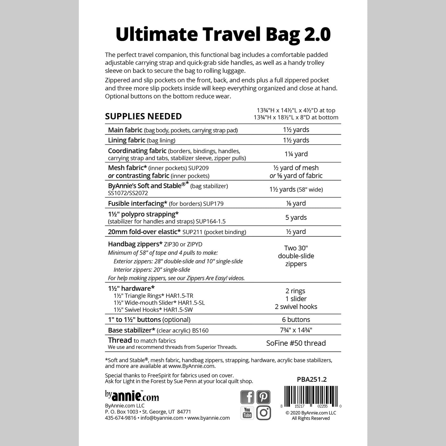 Ultimate Travel Bag 2.0 Pattern Alternative View #1