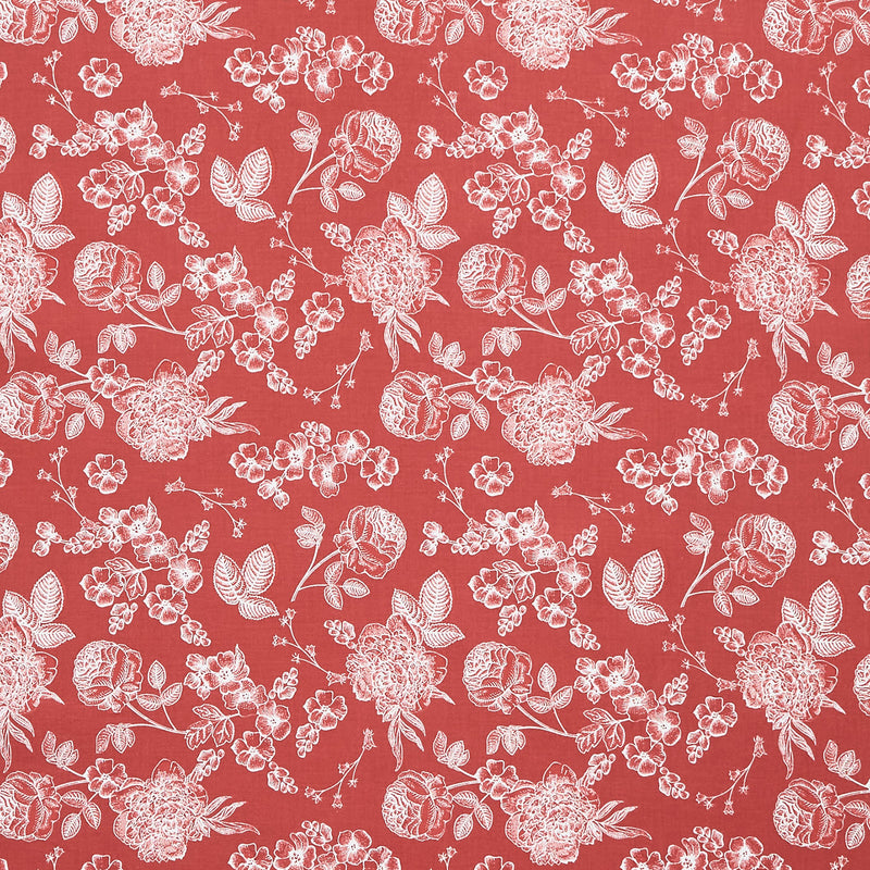 Heirloom Red - Line Floral Berry Yardage Primary Image