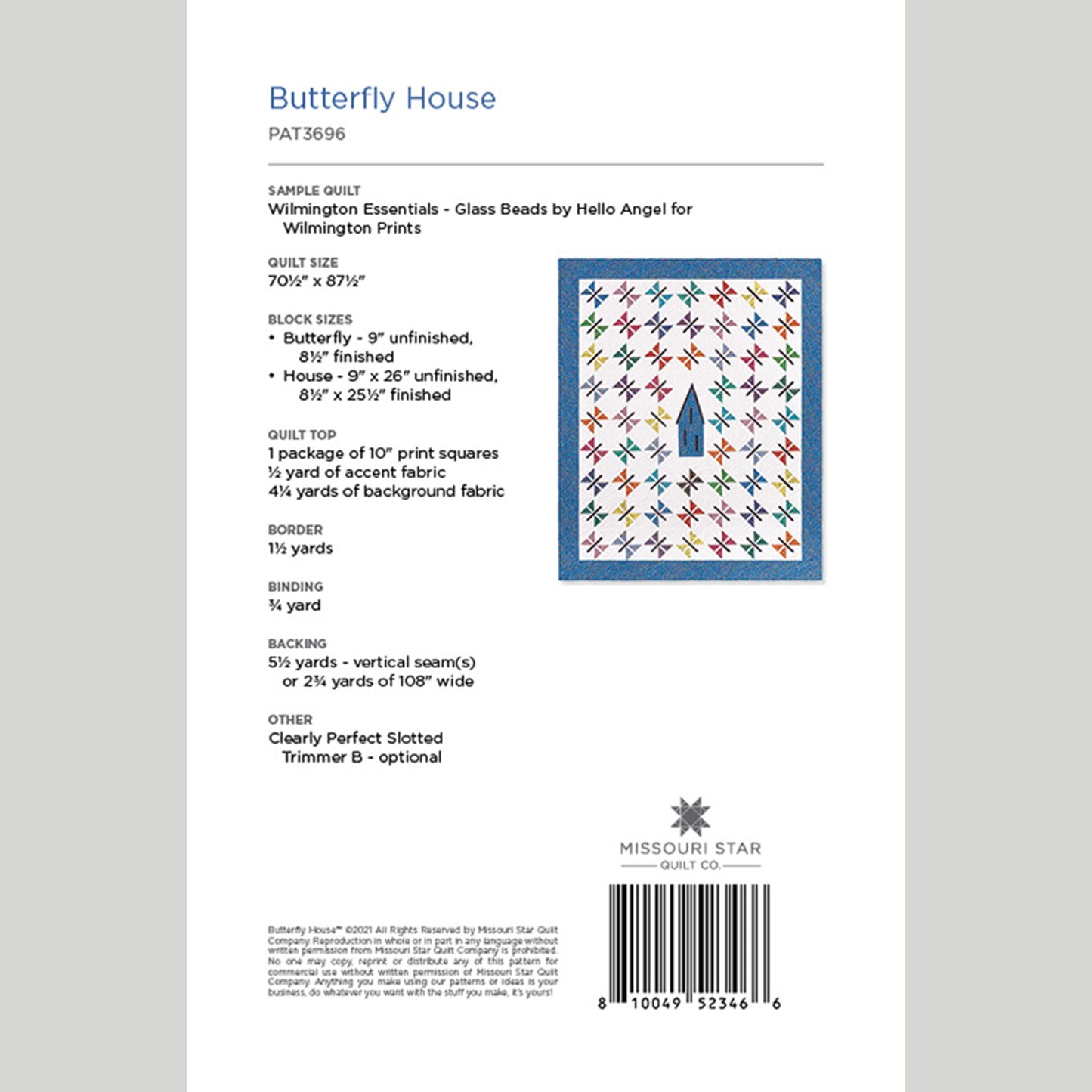 Digital Download - Butterfly House Quilt Pattern by Missouri Star Alternative View #1