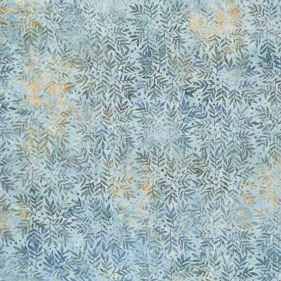 Naturescape Batiks - Leaves and Fruits Blue Shark Yardage