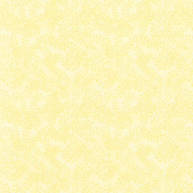 Wilmington Essentials - Swirling Leaves - Light Yellow Yardage Primary Image
