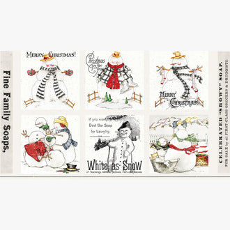 White as Snow - Snowman Snowy Soap Patch White Panel