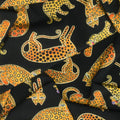Earth Song - Leopards Black Metallic Yardage Alternative View #1