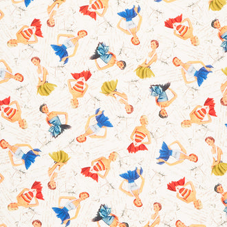 Vintage Sewing Stash - Fashion Images Cream Yardage