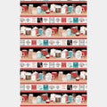 Cocoa Sweet - Mugs Repeating Stripe Multi Yardage Alternative View #1