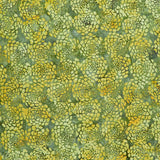 Full Bloom Batiks - Peonies Light and Dark Green Yardage Primary Image