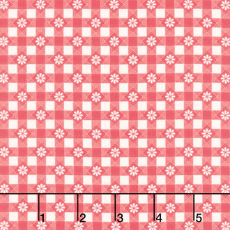 Aunt Grace Calicos - Picnic Red Yardage