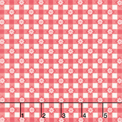 Aunt Grace Calicos - Picnic Red Yardage