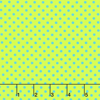 Alphabits - Alpha Dots Lime Yardage