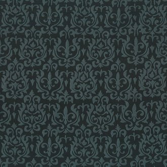 Kings Castle Batiks - Shield Black Yardage